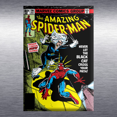 Amazing Spider-Man #194 Vintage Comic Cover High Quality Magnet, First Black Cat