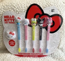 Hello Kitty  Friends Toothbrush Collection  Travel Cover   Set of 5 Brushes
