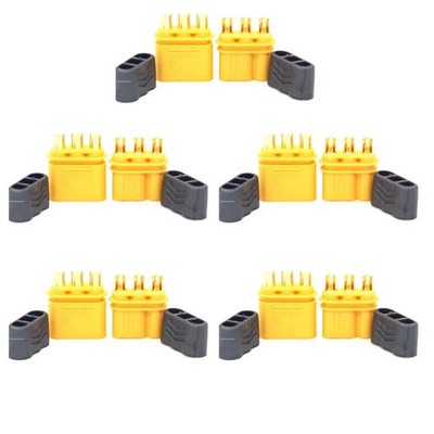 5Pair Amass MR30 Connector Plug With Sheath Female & Male For RC Lipo Battery m