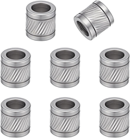Unicraftale 8 StüCk Paracords Perle 10Mm Durchmesser Edelstahl SäUlen Abstandsha