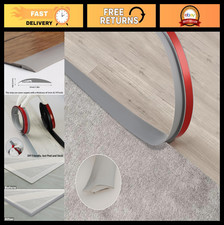 Self-Adhesive Carpet to Tile Transition Strip Edging Trim - Grey, 3m Length, 5mm