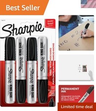 Pack of 4 Non-Toxic Chisel Tip Permanent Markers - Perfect for Art  Crafts