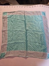 Vintage Silk Scarf Hand Rolled Japan Polka Dots 17 by 17 V66