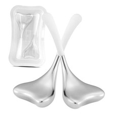 Running man Cryo Sticks for Face - Gua Sha and Massage 2-in-1, Ice Silver