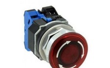 AVLD31120DNUR IDEC Switches, TWND Series Pushbutton, 30mm Estop Turn 12V 2NO Red