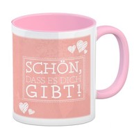 SchöN, Dass Es Dich Gibt Kaffeebecher Rosa In Pink Mit Herzchen