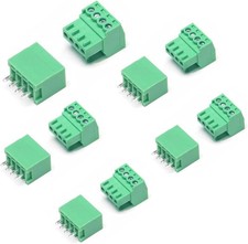 5 Set 4 Pin 2.54mm Pitch PCB Screw Terminal Block Connector Size: 5 set- 4 Pin