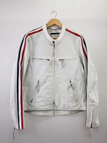 Liugoo Leathers Leather Jacket Blouson/Ll/Leather/Wht// 3970 - product listing photo