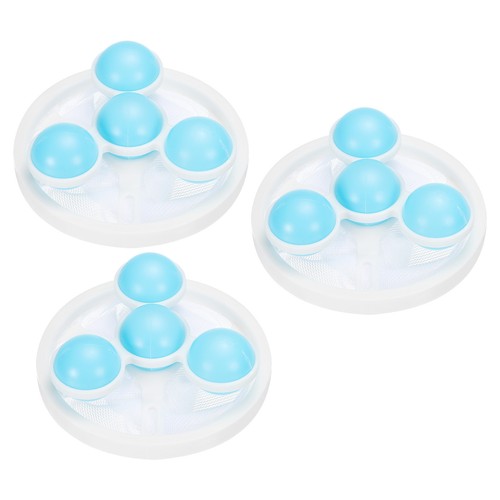Washing Machine Hair Filter Cleaning Mesh Bag Pet Fur Remover Plastic Blue 3Pcs - Bild 1 von 6