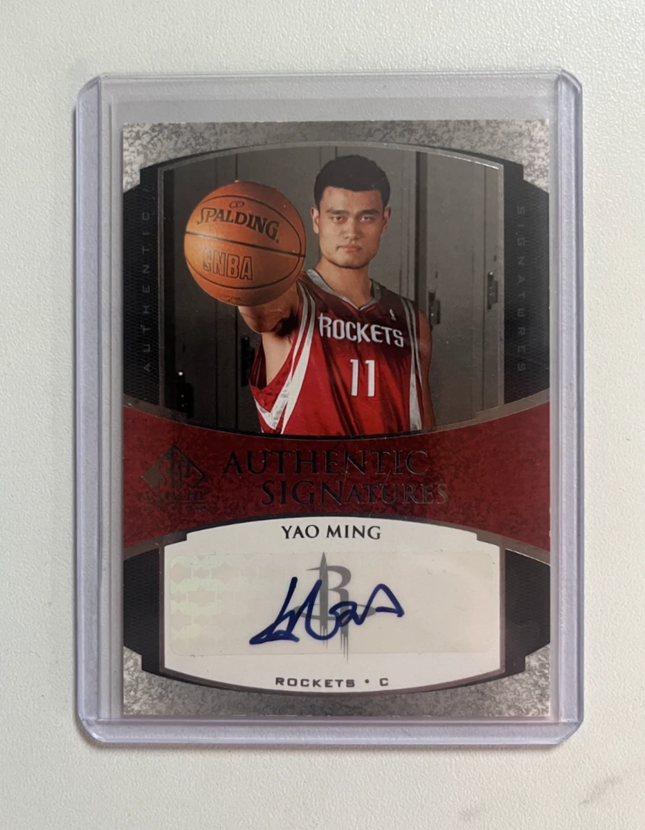 Yao Ming Basketball Autographed Sports Trading Cards & Accessories