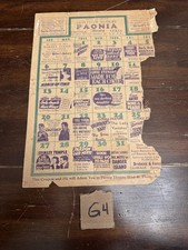 1939 Paonia Theatre Colorado Movie Calendar Flyer Vintage Ephemera Stagecoach
