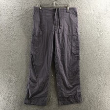 Carhartt Cargo Workwear Pants Mens Large Gray Cotton Blend Drawstring Waist