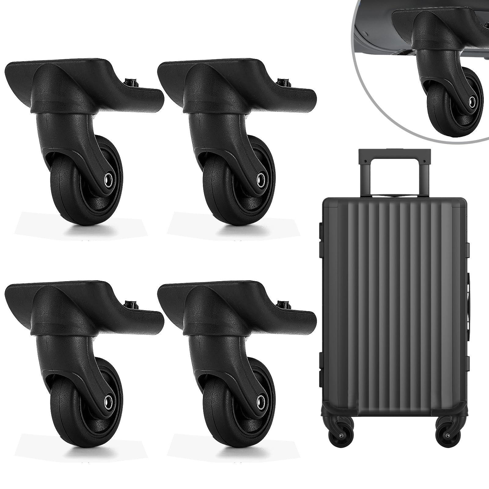 Wheels , 360 Degree Rotation Wheel, Universal Travel Suitcas