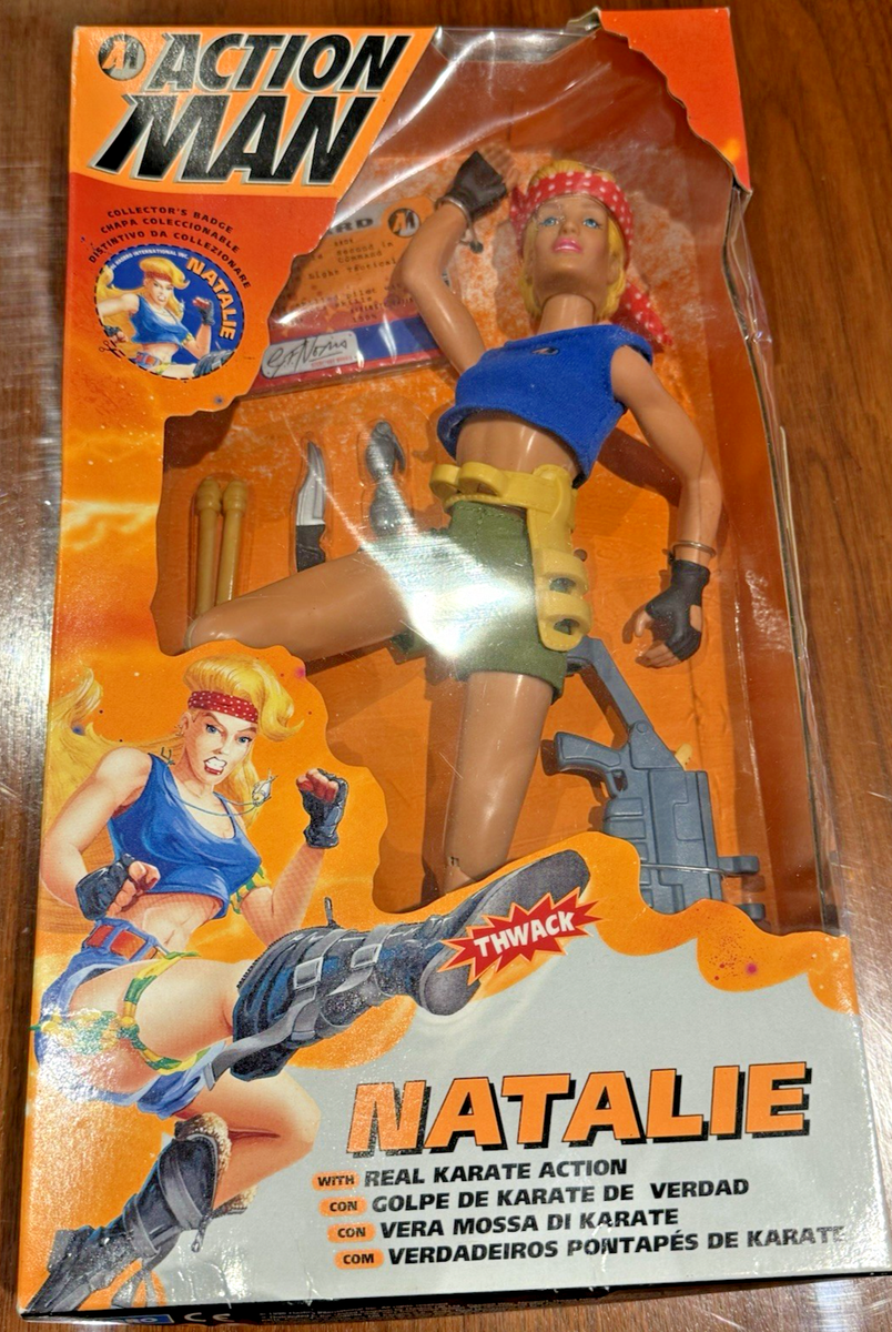 625⚜️ Action Man Figurine Nathalie Année 1996 Hasbro Hauteur 29 Cm
