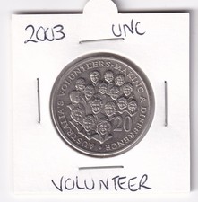 AUSTRALIAN: 2003 20 CENT VOLUNTEERS - MAKING A DIFFERENCE UNC COIN #3242