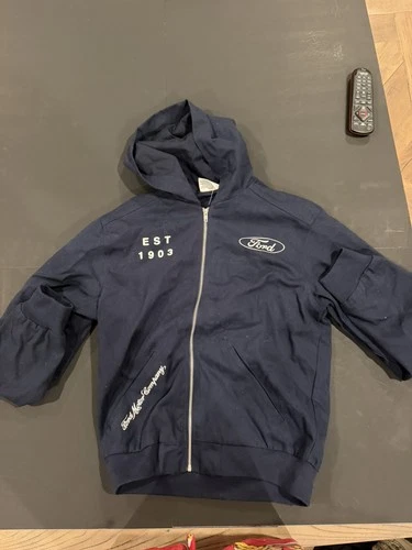 Ford Est 1903 Mechanic Jacket Mens Small Navy Workwear Graphic Shop Coat video thumbnail