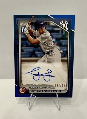 2024 Bowman George Lombard Jr. 1st Bowman True Blue Auto /150 Color Match RC