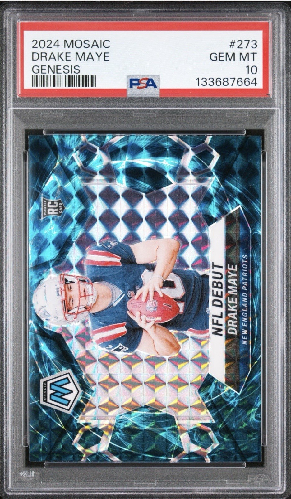 2024 Mosaic Drake Maye Genesis PSA Gem Mint 10 NFL Debut MVP front runner 🔥