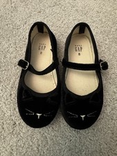 GAP Velvet Cat Ballet Flats, Black, 8