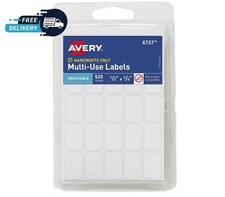 Removable Blank Labels 1/2 x 3/4 Inch White Self Adhesive 525 Pack