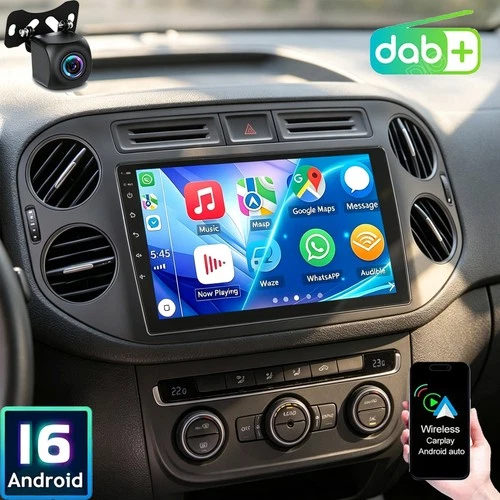 DAB+ For VW Tiguan 5N Golf Plus Carplay BT5.0 Android 16 Car Stereo GPS Sat Nav +Cam