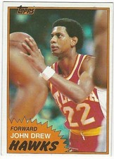 JOHN DREW 1981-82 Topps #1 Atlanta Hawks NM-MT