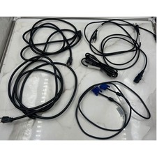 Mixed Computer Power Cords and VGA Video Cable Lot of 5 PC Monitor Cables