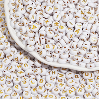 1000Pcs Buchstabenperlen Zum AuffäDeln Gold Acryl Alphabet Perlen Mix A-Z Perlen