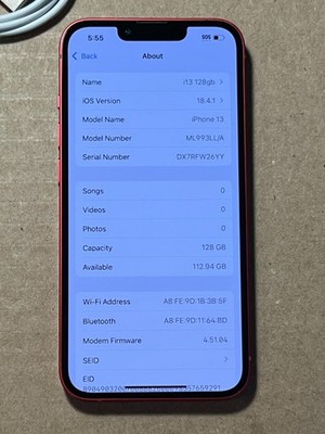 Apple iPhone 13 - 128GB - Red (unlocked) A2482 | eBay