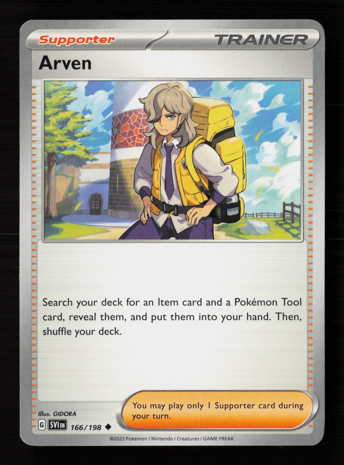 Arven 166/198 Scarlet & Violet Base Set Pokemon Card -A7