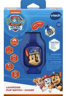 VTech Electronic PAW Patrol Interactive Learning Pup Kids Blue Watch CHASE NIB