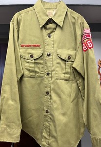 Boy Scouts of America BSA  Shirt Vintage Green Long Sleeve  Dunmore PA 66