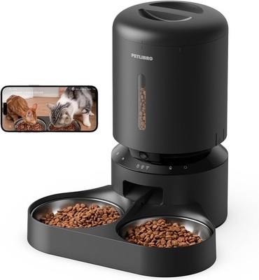 PETLIBRO Cat Feeder with Camera 5G WiFi 1080P Dual Tray