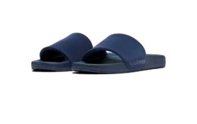 Herren Lululemon Restfeel Sliders Navy Blau Größe 9,5 EU 44,5