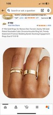 iF YOU 3 Pcs Gold Plated Ring Set for Women, Non Tarnish Dainty Stackable Size 5