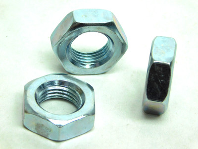 100! Steel Hex Jam Nut Zinc Plated 9/16''-18 Thread/ 7/8'' Width / 5/16'' Thick NH