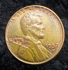 1957 Lincoln Wheat Small Cent Copper Bn Business Strike Km132 1957 Lincoln Wheat Small Cent Copper Bn Business Strike Km132