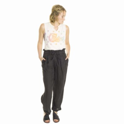 Trunk ltd by free people new chicago tank top off whire cream V-Notch star 
