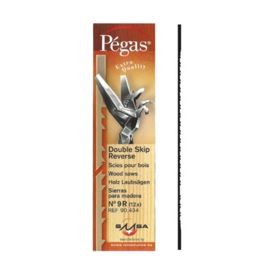 PÉGAS Pegas Double Skip Reverse 12 St. Doppelzahn Laubsäge Dekupiersäge Sägeblatt