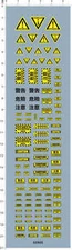 Detail Up WARNING caution danger GDM Figure Model Kit Markings Water Slide Decal