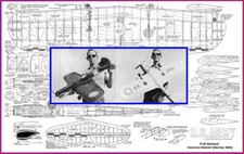 Model Airplane Plans UC : P-40 WARHAWK 52" Semi-Scale Stunt for .35 Parrott 