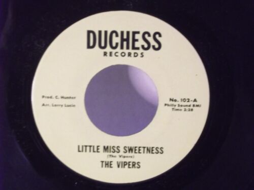 The Vipers, Duchess 102, "Little Miss Sweetness" US, 7" 45,1966 Northern Soul, comme neuf - Photo 1/2