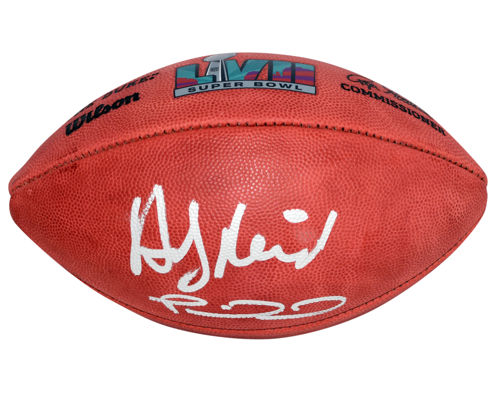 PATRICK MAHOMES & ANDY REID SIGNED KANSAS CITY CHIEFS SUPER BOWL LVII FOOTBALL 