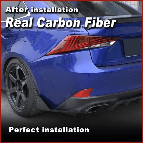 For LEXUS IS350 Sedan 17-18 REAL Carbon Rear Bumper Lip Splitter Flaps Spoiler - Picture 4 of 11