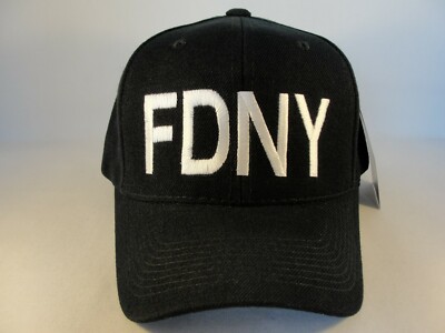 FDNY Adjustable Strap Hat Cap Black | eBay