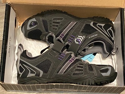 NEU Scott Damen Fahrrad MTB Trail Schuhe Lady schwarz lila UK 3,5 EU 36 NOS