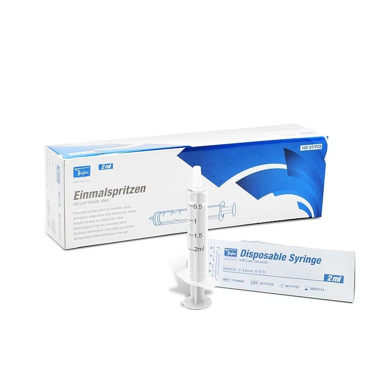 TEQLER Einmalspritzen 3-teilig, in 2ml, 5ml, 10ml (100 St.) & 20ml (50 St.) steril