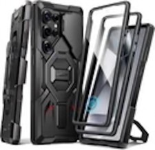 Samsung S 25 Ultra Case 360-degree rotating/Screen Protector/Removable Belt Clip