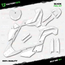 Whiteout Slick Racing Graphics Kit fits 19-24 Kawasaki KLX140 KLX 140 Decal