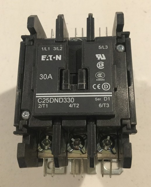 Eaton C25DND330T Definite Purpose Contactor 3 Pole 30 Amp